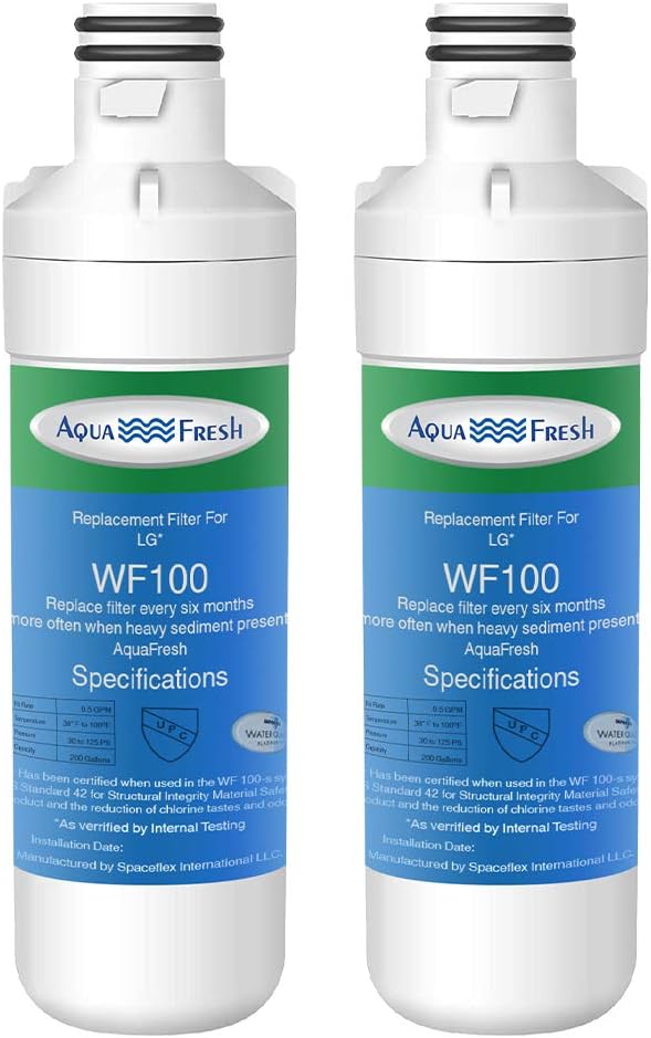 Aqua Fresh LG LT1000P Refrigerator Water Filter, Replacement for LG LT1000P, LT1000PC, LT1000PCS, ADQ74793501, ADQ74793502, 9980, LMXS28626S, LMXC23796S (2 Pack)