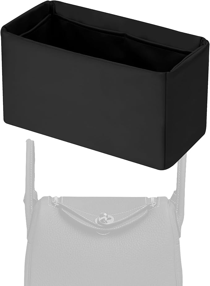 Purse Handbag Silky Organizer Insert Keep Bag Shape Fits Herme Lindy 19/26/30/34 bags, Luxury Handbag Tote Lightweight Sturdy(Black,LD 30)