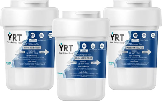 YRT MWF Replacement for SmartWater MWFP, MWFA, GWF, GWF01, GWF06, GWFA, HWF, FMG, Kenmore 9991, Ice & Water Filter Replacement, NSF/ANSI 372&53&42 Certified, Refrigerator Water Filter (Pack of 3)