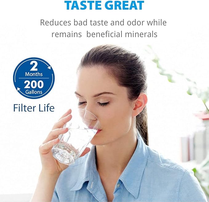 Waterdrop FM-15A Faucet Water Filter, Replacement for Culligan® FM-15RA Water Filter, Culligan® FM-15A Filtration System, White Finish, 3 Pack