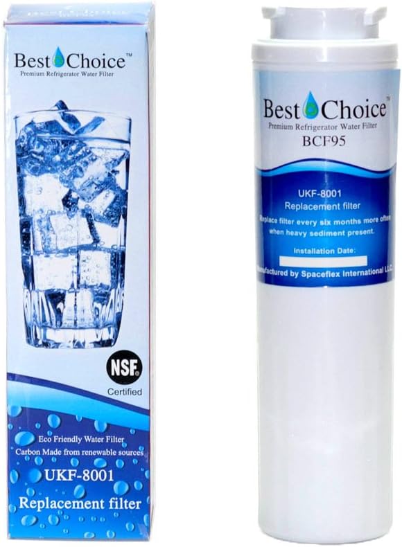 Best Choice Water Filter Replacement For Whirlpool EveryDrop EDR4RXD1 Maytag UKF8001 UKF8001AXX Pur 4396395 Kenmore 46-9006 Kitchen Aid Amana Jenn-Air Certified Refrigerator Cartridge (1-Pack)