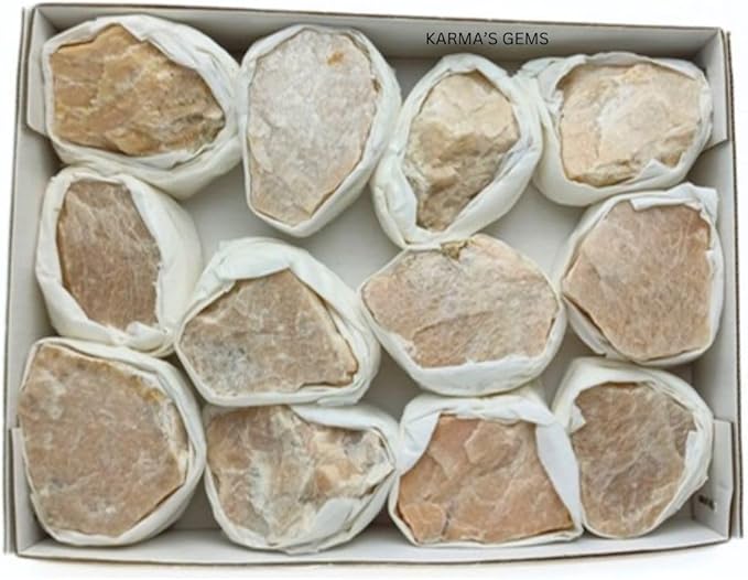 Mineral Crystal Flat Box (Peach Moonstone)