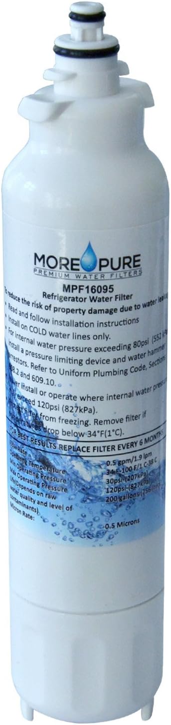 MPF16095 Refrigerator Water Filter Compatible with LG LT800P and Kenmore 46-9460