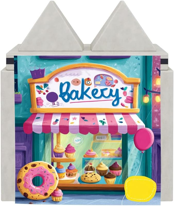 Play Couch Panels – Lily Bakery Themed Foam Modular Sofa Panels with Adjustable， Soft Couch Accessories for Creative Arrangements， 33.5×37in