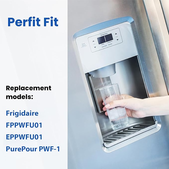 FPPWFU01 EPPWFU01 Water Filter Replacement, Compatible with EPPWFU01 PureAdvantage PWF-1, Frigidaire FPPWFU01 PurePour PWF-1 (1 Count)