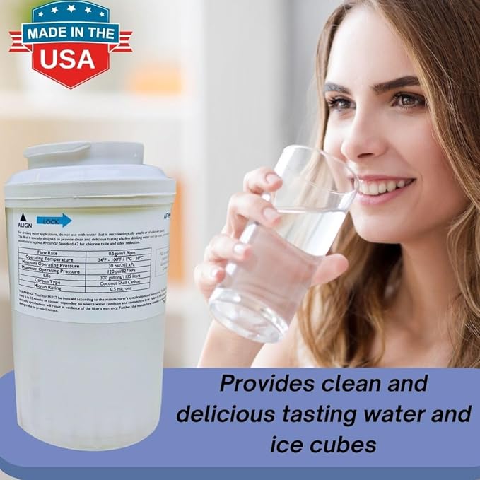 AF-MWF-Alkaline Water Filter Replacement (pH level 9.0) Compatible with GE model MWF (2X life) by THINKALKALINE