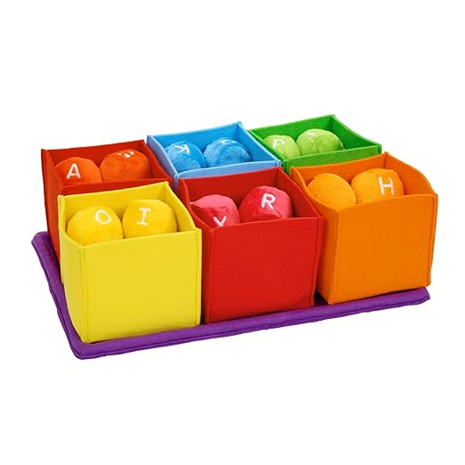 ABC Sorting Balls with Boxes - 26 Plush Balls and 6 Soft Boxes