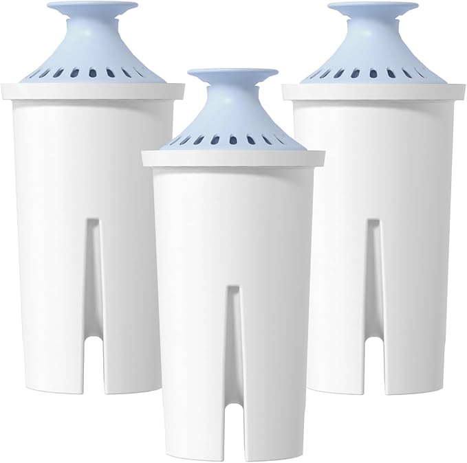 Overbest 7006-AL Alkaline Water Filter, Replacement for Brita® Filter, Brita® Pitchers and Dispensers, Classic 35557, OB03, Mavea® 107007, and Amazon Basics® 10-Cup Pitcher, 3 Pack