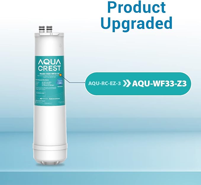 AQUACREST RC 3 EZ-Change Premium Under Sink Water Filter, Replacement for all Culligan EZ Change Water Filter Systems, Including RC-EZ-3, IC-EZ-3, US-EZ-3, RV-EZ-3, RC-EZ-1, RC-EZ-4, 200