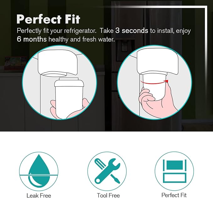 ICEPURE PLUS NSF53&42 RWF0600AH Replacement for GE MFW, MWFP, 197D6321P006, WFC1201, MWFA, PC75009, HDX FMG-1, 46-9996, Refrigerator Water Filter 2PACK