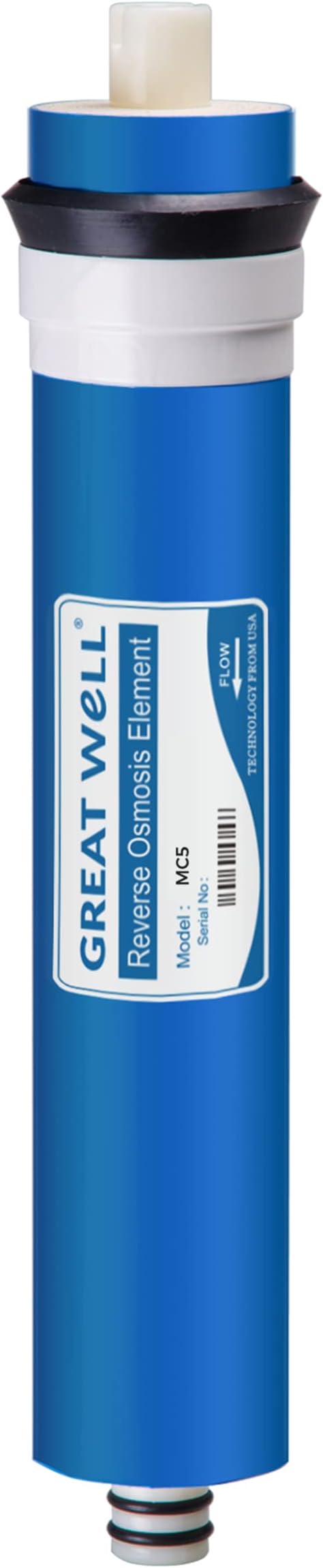 iSpring Greatwell Reverse Osmosis Membrane 50 GPD 11.75” X 1.75”, Replacement Fits Standard Under Sink RO Drinking Water Filtration System, MC5