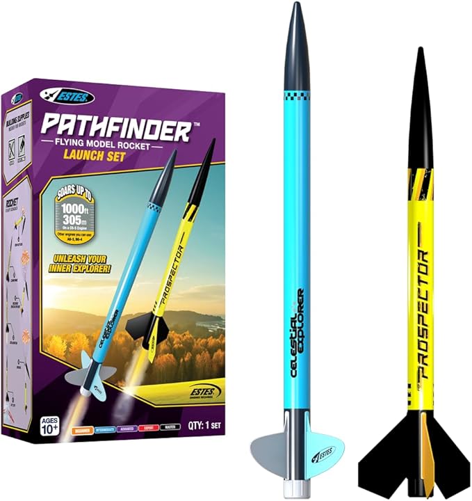Estes 3238 Pathfinder Launch Set, Beginner Dual Model-Rocket Kit with Launch Pad and Controller for Ages 10+