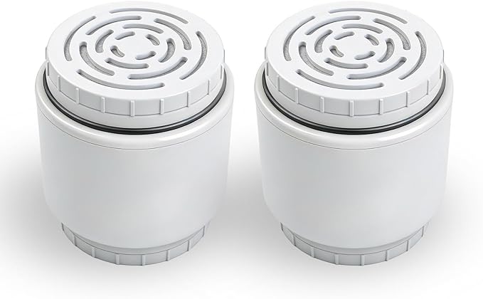 Replacement Cartridge Compatible with AquaBliss SF400 SF500, Multi-Stage Shower Water Filter, Helps Reduce Chlorine, Rust, Scale, Soothes Dry Itchy Skin (2 Packs)