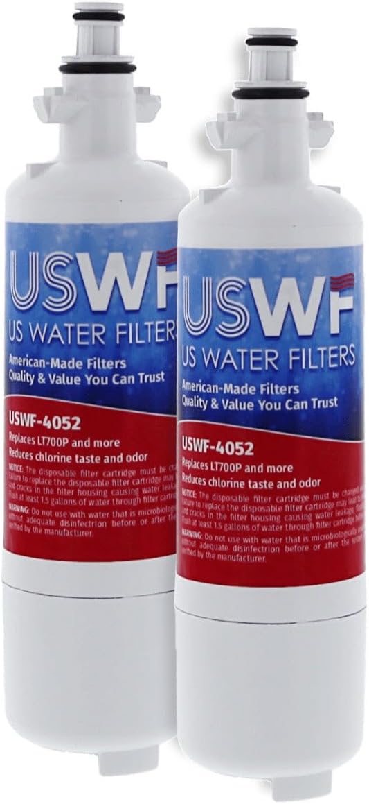 Made in the USA, ADQ36006101 Refrigerator Water Filter 2-pk | Replacement for LG LT700P, ADQ36006102, Kenmore 46-9690, 469690, ADQ36006101-S, WSL-3, FML-3, RFC1200A, USWF Fridge Filter
