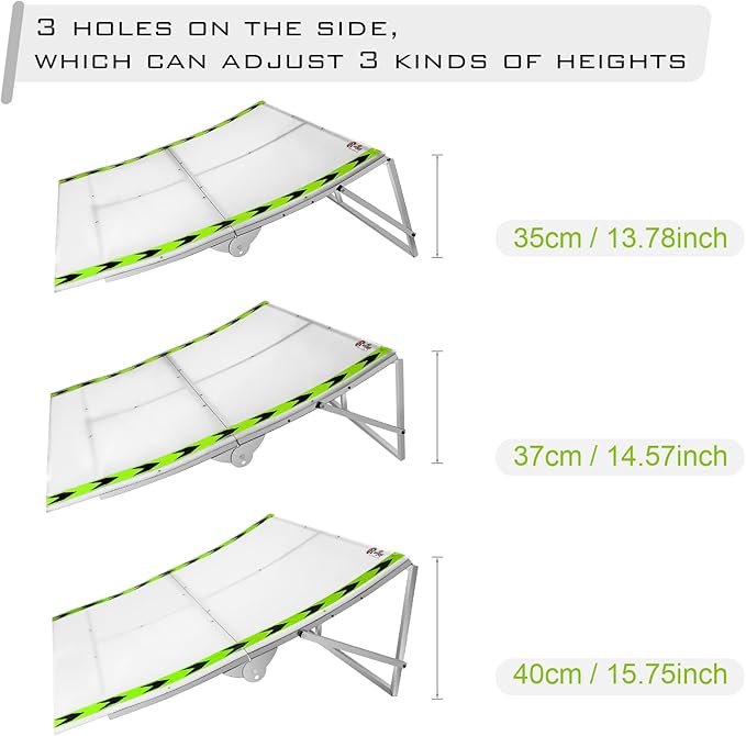 RC Car Jump Ramp Takeoff Board RC Stunt Playset for 1/5 1/8 1/10 1/12 1/14 1/16 1/18 1/24 Remote Control Car, 100 * 100 * 40cm