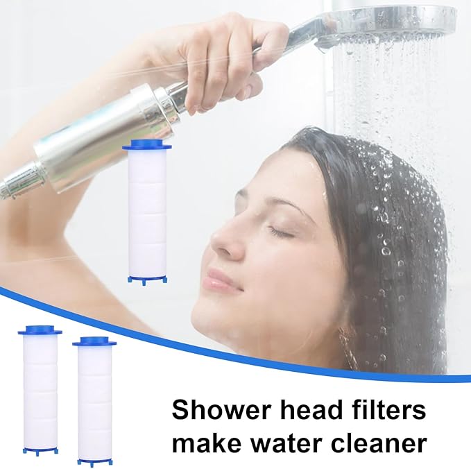 10pcs Shower Head Filter for Drivese, Turbo Shower Head Filters Replacement Water Cartridge Filter Core for Drivese Handheld Showerhead