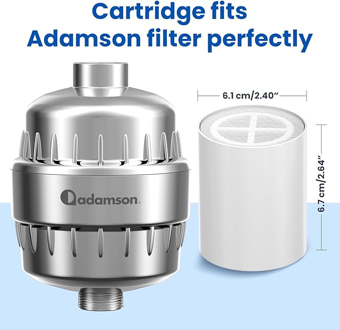 Adamson Shower Filter Replacement Cartridge – Compatible with Adamson 36-Stage Shower Filter – Easy Installation – 6 Months Use – Shower Filter Refill