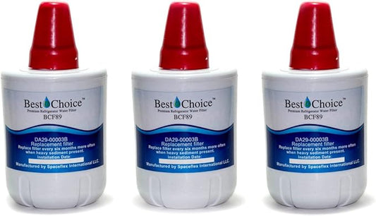 Best Choice Water Filters Certified Refrigerator Replacement Cartridge fits Samsung DA29-00003G DA29-00003B, DA29-00003A, HAFCU1 (3 Pack)