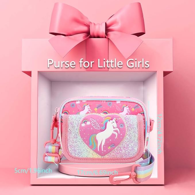 Girls Purse for Kids Age 3-12 - Purse for Little Girl Gifts, Crossbody Bag