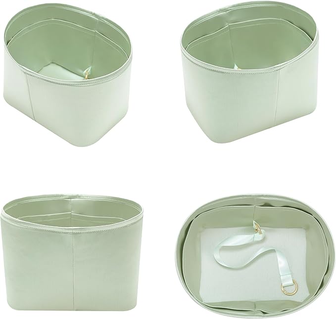 Silky Bag Insert Fit for Hermes Picotin 18/22, Silky Purse Organizer, Lightweight and Silk Touch (Fits PC22, Gris Neve)