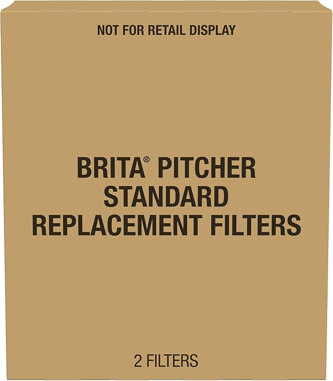 Brita Standard Water Filter for Pitchers and Dispensers, BPA-Free, Replaces 1,800 Plastic Water Bottles a Year, Lasts Two Months or 40 Gallons, Includes 2 Filters