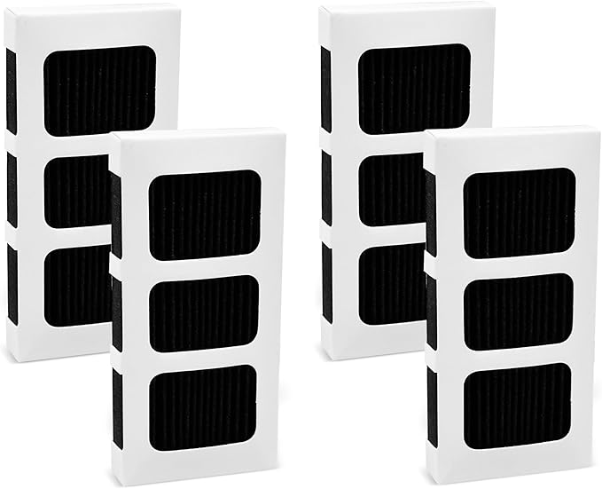 4 Pack Refrigerator Replacement Air Filter Compatible with Pureair Ultra 2 Frigidaire Filter, Pure Air Ultra 2, Pureair Ultra ii, Electrolux 242047805, 5303918847