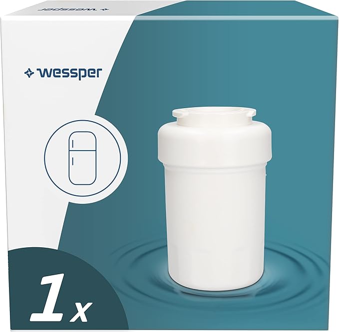 Wessper® Aqua Crystalline Fridge Freezer Water Filter Replacement for General Electric GE Smartwater: MWF GE MWF MWFA MWFAP MWFDS MWF-INT MWFP GWF GWF01 GWF06 GWFA GWFDS 53-WF-07GE WF07 101057A