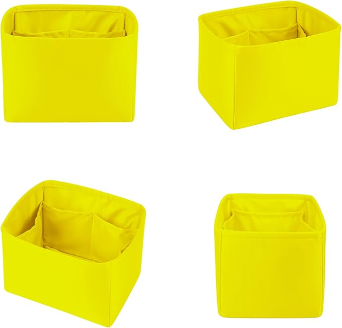 Purse Organizer Insert for Luxury Bag, Lightweight & Soft Satin Fabric with Pockets, Ideal for Travel, Shopping, and Daily Use, Multicolor Options, Fits Picotin 22(Lime, PC22)