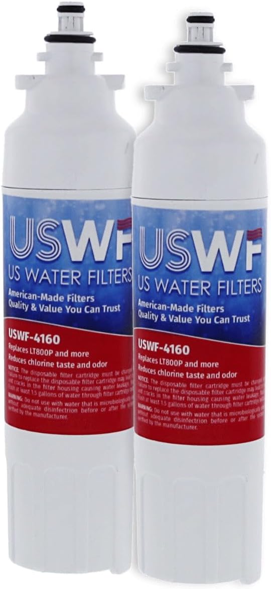 Made in the USA, ADQ73613401 Refrigerator Water Filter 2-pk | Replacement for LG LT800P, ADQ73613402, Kenmore 9490, 46-9490, 469490, ADQ73613408, DWF-35, USWF Fridge Filter