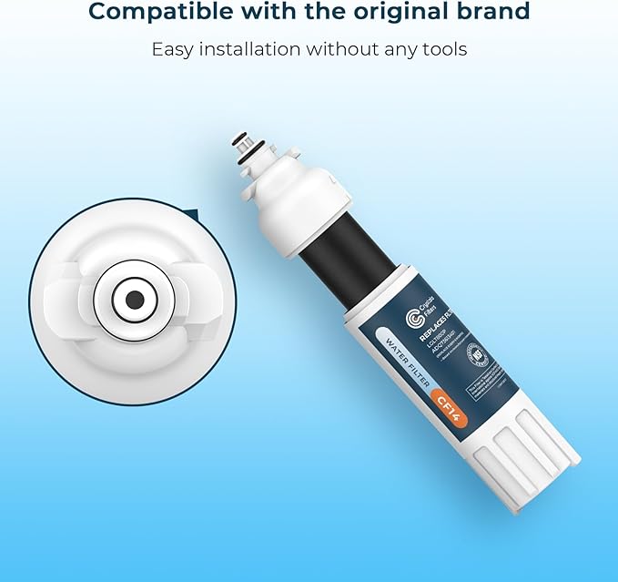 Crystala Filters LT800P Refrigerator Water Filter, Compatible with LT800P, ADQ73613401, ADQ73613402, ADQ73613408, ADQ75795104, Kenmore 9490, 46-9490, LSXS26326S, LMXC23746S, LMXC23746D (Pack of 3)