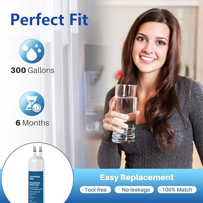 Fancial Refrigerator Water Filters Replacement for EDR3RXD1, Filter 3, 4396841, 4396710, Kenmore 46-9083,Lead-free,BPA-Free materials, 3 Pack