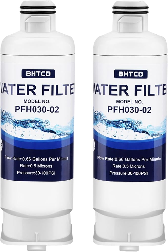Water Filter for Samsung RF23BB8600QLAA/ RF30BB6600QLAA/ RF30BB660012AA/ RF30BB6200QLAA/ RF29BB8600QLAA/RF29BB860012AA/ RF30BB620012AA Refrigerator Replacement - 2 PCS