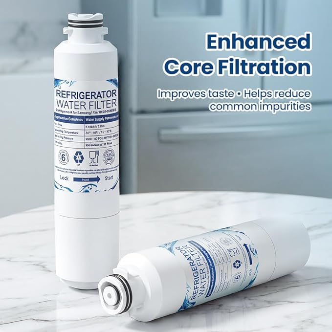 DA29-00020B Water Filter, Replacement for Water Filter DA29-00020B, HAF-CIN, RS25J500DSR, RF28HMEDBSR, HAF-CIN/EXP, RF4287HARS, RF28HFEDBSR(3 Filters)