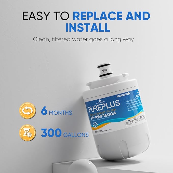 PUREPLUS UKF7003 Replacement for Maytag UKF7002AXX, UKF7003AXX, Everydrop Filter 7, EDR7D1, UKF7002, 7003AXXP, UKF7001AXX, UKF6001AXX, UKF5001AXX, UKF7003T, HDX FMM-1 Refrigerator Water Filter, 3PACK
