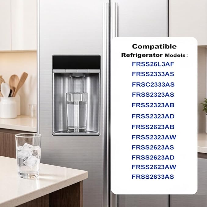 FPPWFU01 Water Filter & PureAir Ultra II PAULTRA2 Air Filter Replacement for Frigidaire FRSS2623ASD, FRSS2623ASJ, FRSS2623ASN, FRSS26L3AFC, GRSS2652AF, FRSS2623AWC, 3 Combo