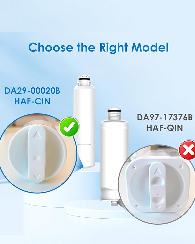 Waterspecialist DA29-00020B Replacement for Samsung® Water Filter DA29-00020B, HAF-CIN/EXP, DA29-00020B-1, HDX FMS-2, RS25J500DSR, RF28HMEDBSR, RF263BEAESR, RF4287HARS, DA97-08006A-1, 2 Filters