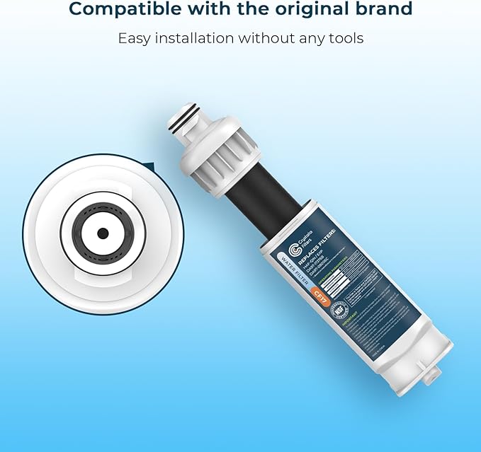 Crystala Filters Replacement for DA97-17376B Water Filter, NSF 42 Compatible with Samsung HAF-QIN, HAF-QIN/EXP, DA97-08006C, RF23M8070SG, RF23M8070SR, RF23M8090SG, RF23M8570SR (2 Pack)