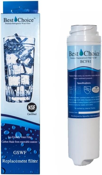 Best Choice Water Filters BCF81 Certified NSF42 Refrigerator Replacement Cartridge Compatible With GE GSWF SmartWater, Kenmore 46-9914, 469914, 9914