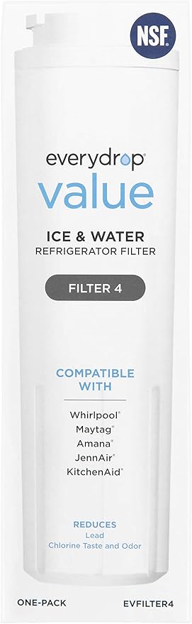 everydrop® Value by Whirlpool Ice and Water Refrigerator Filter 4, EVFILTER4, Single-Pack
