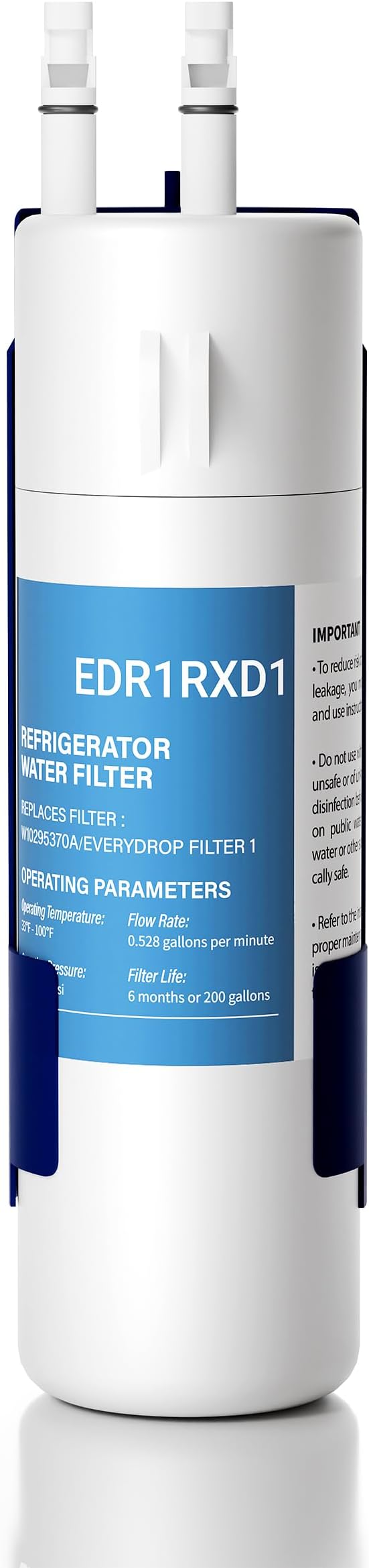 W10295370A Replacement, Compatible With EDR1RXD1, WHR1RXD1, W10295370, KAD1RXD1, Kenmore 46-9081, 9930, 46-9930, 9081, Pack of 1