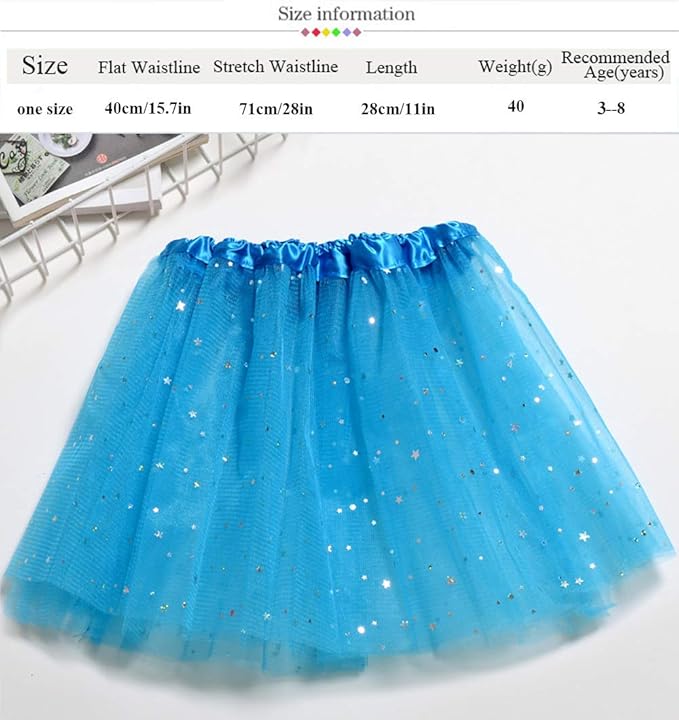 10Pcs Princess Dress up Tutu Crown Accessories Tiara Ballet Tutu Skirt for Girls Costume Party Favors