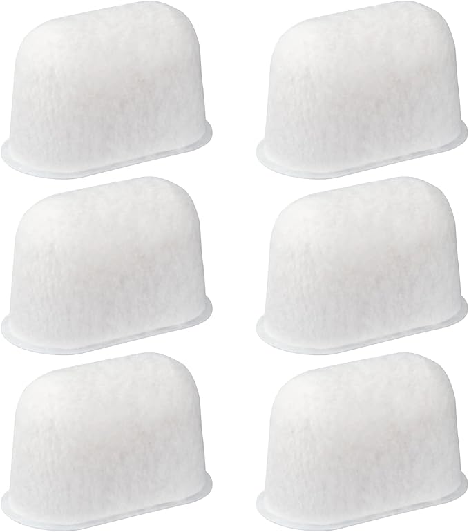 6 Pack Resin Coffee Machine Water Filters Replacement for Breville Espresso Machine BWF100, 870 878 880 860 840 810 450 500, Hard Water Softener & Chlorine Removal