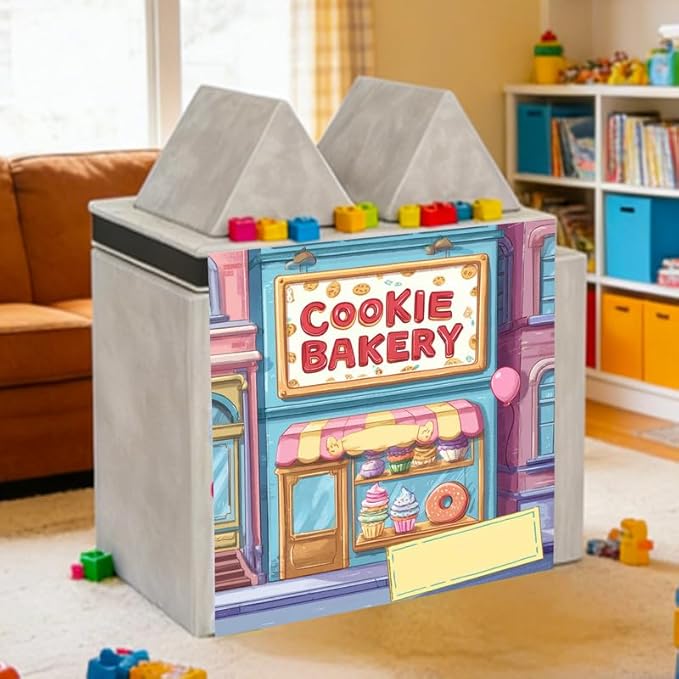 Play Couch Panels – Lilly Stained Glass Cookie Bakery Inspired Foam Modular Sofa Panels with Adjustable， Soft Couch Accessories for Creative Arrangements， 33.5×37in