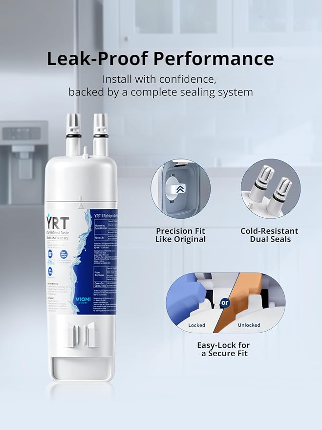 YRT EDRIRXD1 Replacement for Everydrop Filter 1, W10295370A, WHR1RXD1, Kenmore 46-9081, 46-9930, Ice & Water Filter Replacement, NSF/ANSI 372&53&42 Certified, Refrigerator Water Filter (Pack of 3)