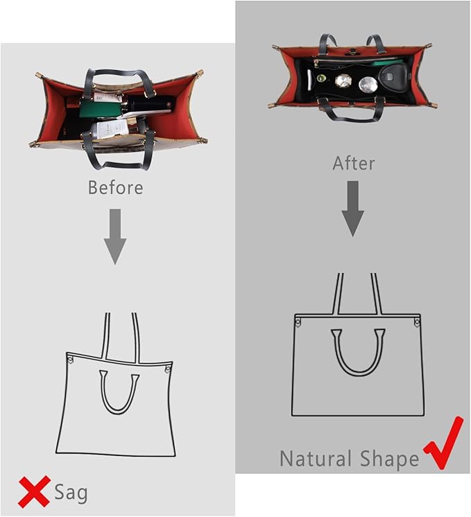 ZTUJO Purse Organizer Insert For Handbags, Silky Touching Bag Organizer Insert With Bottle Holder, Perfect for Speedy, Neverfull, Tote,ONTHEGO,Artsy,Handbag and More (X-Large, Silky Black)