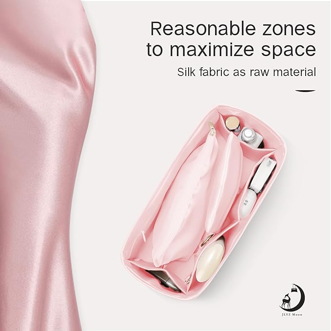 Silky Bag Insert Fit for Hermes Lindy 19/26, Silky Purse Organizer, Lightweight and Silk Touch (Fits Lindy 26, Pink)