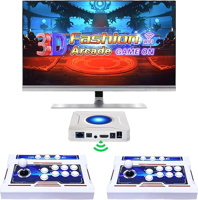 [39800 Games in 1] Pandora Box 3D Arcade Game Machine, Double Wireless Joystick Arcade Console, WiFi Function to Add Game Online,Compatible PC & Projector & TV