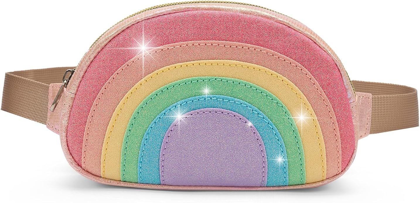 Toddler Purse Easter Basket Stuffers Gifts for Kids: 2 3 4 5 6 7 8 Year Old Girl Birthday Gift, Rainbow Crossbody Bag