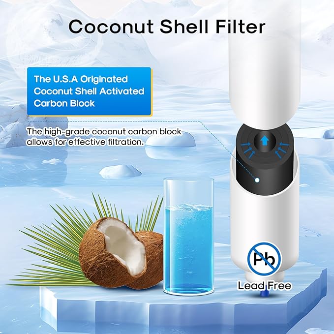 EXCELPURE GXRTDR Inline Water Filter Replacement for GE GXRTDR, 4378411RB, Samsung HAFEX/EXP, DA29-10105J, Whirlpool WHKF-IMTO, IC-100A, For Refrigerator, IceMaker, RVs, Marines, 1PACK