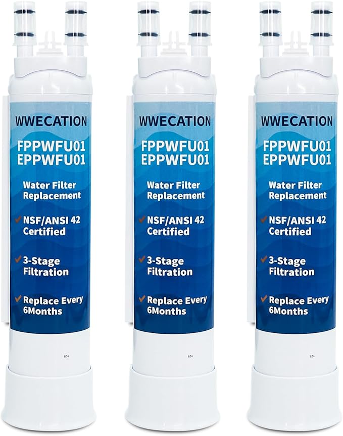 FPPWFU01 Water Replacement, Compatible with Frigidaire EPPWFU01, PureAdvantage PurePour PWF-1, FPPWFU01 Pack of 3